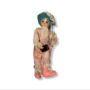 Authentic 1986 Brinn’s Musical Calendar Miss Doll, April Birthday